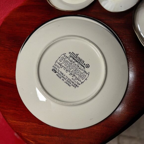 Vintage Mikasa International Everfresh Hilltop Set of 4 Salad Plates - Picture 3 of 3
